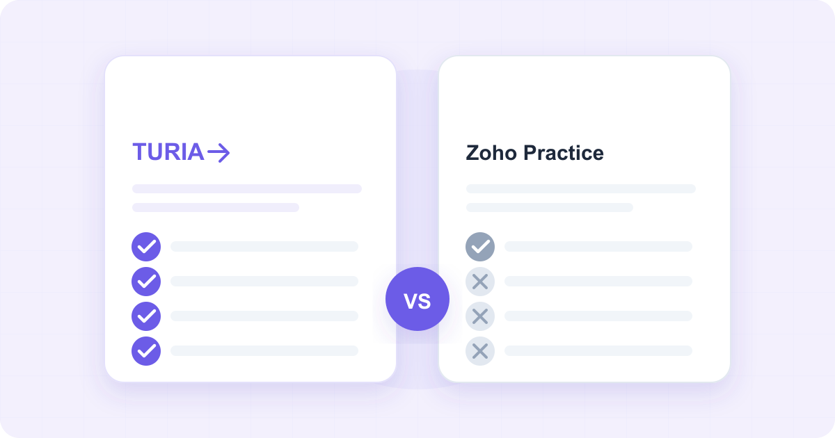 Turia vs. Zoho Practice: Comparison