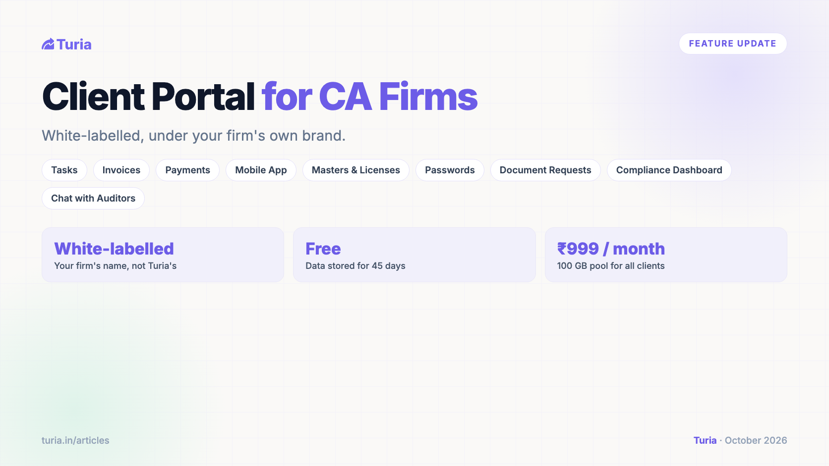 Client Portal for CA Firms: A White-Labelled Portal for Tasks, Invoices and Documents
